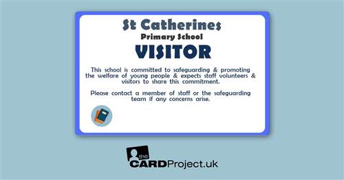 Primary School Visitor Card Learning Book Blue